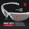 imageNoCry ANSI Z871 Safety Glasses with Scratch Resistant Coating  Anti Fog Safety Glasses Clear Safety Eyewear for Men 100 UV Resistant Eye Protection Glasses  Suitable for Indoor or Outdoor UseClear