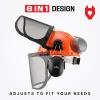 imageNoCry ANSI Z891 Rated Arborist Helmet  Chainsaw Helmet with Face Shield and Ear Muffs  Adjustable Hard Hat with Adaptive Ventilation ImpactResistant Mesh Face Shield for Forestry with Side GuardsOrange