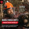 imageNoCry ANSI Z891 Rated Arborist Helmet  Chainsaw Helmet with Face Shield and Ear Muffs  Adjustable Hard Hat with Adaptive Ventilation ImpactResistant Mesh Face Shield for Forestry with Side GuardsOrange