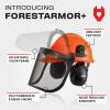 imageNoCry ANSI Z891 Rated Arborist Helmet  Chainsaw Helmet with Face Shield and Ear Muffs  Adjustable Hard Hat with Adaptive Ventilation ImpactResistant Mesh Face Shield for Forestry with Side GuardsOrange