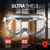 imageNoCry Anti Fog Safety Goggles for Men and Women with Premium Anti Scratch Coating  Vented Panoramic Lab Goggles ANSI Z87 Certified Lab Safety Goggles Eye Protection Goggles with Adjustable Headband
