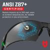 imageNoCry AntiFog Safety Sunglasses for Men with Scratch Resistant Lenses  Tinted Safety Glasses for Construction with 100 UV Protection  ANSI Z871 Work Sunglasses with Adjustable Temples ampamp Nose PadBlack  Green