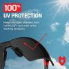 imageNoCry AntiFog Safety Sunglasses for Men with Scratch Resistant Lenses  Tinted Safety Glasses for Construction with 100 UV Protection  ANSI Z871 Work Sunglasses with Adjustable Temples ampamp Nose PadBlack  Red