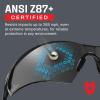imageNoCry AntiFog Safety Sunglasses for Men with Scratch Resistant Lenses  Tinted Safety Glasses for Construction with 100 UV Protection  ANSI Z871 Work Sunglasses with Adjustable Temples ampamp Nose PadBlack  Black