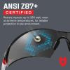 imageNoCry AntiFog Safety Sunglasses for Men with Scratch Resistant Lenses  Tinted Safety Glasses for Construction with 100 UV Protection  ANSI Z871 Work Sunglasses with Adjustable Temples ampamp Nose PadWhite  Red