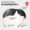 imageNoCry AntiFog Safety Sunglasses for Men with Scratch Resistant Lenses  Tinted Safety Glasses for Construction with 100 UV Protection  ANSI Z871 Work Sunglasses with Adjustable Temples ampamp Nose PadWhite  Red