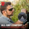 imageNoCry AntiFog Safety Sunglasses for Men with Scratch Resistant Lenses  Tinted Safety Glasses for Construction with 100 UV Protection  ANSI Z871 Work Sunglasses with Adjustable Temples ampamp Nose PadWhite  Red