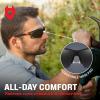 imageNoCry AntiFog Safety Sunglasses for Men with Scratch Resistant Lenses  Tinted Safety Glasses for Construction with 100 UV Protection  ANSI Z871 Work Sunglasses with Adjustable Temples ampamp Nose PadBlack  Red