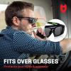 imageNoCry Blue Light Blocking Safety Glasses Over Eyeglasses with 100 UV Protection  UV Light Protection with AntiFog ampamp AntiScratch Lenses ANSI Z871 Certified  Adjustable Temples with AntiSlip TipTinted Black  Green