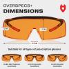 imageNoCry Blue Light Blocking Safety Glasses Over Eyeglasses with 100 UV Protection  UV Light Protection with AntiFog ampamp AntiScratch Lenses ANSI Z871 Certified  Adjustable Temples with AntiSlip TipOrange Lens Antiblue Light