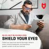 imageNoCry Blue Light Blocking Safety Glasses Over Eyeglasses with 100 UV Protection  UV Light Protection with AntiFog ampamp AntiScratch Lenses ANSI Z871 Certified  Adjustable Temples with AntiSlip TipOrange Lens Antiblue Light