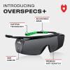 imageNoCry Blue Light Blocking Safety Glasses Over Eyeglasses with 100 UV Protection  UV Light Protection with AntiFog ampamp AntiScratch Lenses ANSI Z871 Certified  Adjustable Temples with AntiSlip TipTinted Black  Green