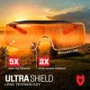 imageNoCry Blue Light Blocking Safety Glasses Over Eyeglasses with 100 UV Protection  UV Light Protection with AntiFog ampamp AntiScratch Lenses ANSI Z871 Certified  Adjustable Temples with AntiSlip TipOrange Lens Antiblue Light