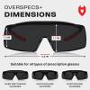 imageNoCry Blue Light Blocking Safety Glasses Over Eyeglasses with 100 UV Protection  UV Light Protection with AntiFog ampamp AntiScratch Lenses ANSI Z871 Certified  Adjustable Temples with AntiSlip TipTinted Black  Red