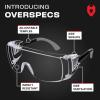 imageNoCry Blue Light Blocking Safety Glasses Over Eyeglasses with 100 UV Protection  UV Light Protection with AntiFog ampamp AntiScratch Lenses ANSI Z871 Certified  Adjustable Temples with AntiSlip TipBlack