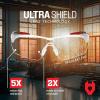 imageNoCry Clear Safety Glasses for Men and Women with AntiFog and Scratch Resistant Wrap Around Lenses Adjustable Temples and Nose Pads  ANSI Z87 Certified Protective Eyewear with 100 UV ShieldingBlack  Red