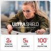 imageNoCry Clear Shooting Glasses for Men with AntiFog and Scratch Resistant Wraparound Lenses  ANSI Z87 Protective Eyewear with Adjustable Temples ampamp Nose Pad  100 UV Eye ProtectionWhite  Red