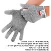 imageNoCry Cut Resistant Gloves Food Grade with 3 Touchscreen Fingers Protective Kitchen Gloves for Cutting Ideal for Fishing Butchering and Wood Carving Gloves Extra LargeXLarge