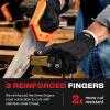 imageNoCry Cut Resistant Gloves Food Grade with Grip Dots for Superb Grip  Breathable ampamp Lightweight Cutting Gloves for Chefs  Ambidextrous  Cut Resistant Kitchen Gloves for Cutting or Woodworking GlovesReinforced Black