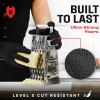 imageNoCry Cut Resistant Gloves Food Grade with Grip Dots for Superb Grip  Breathable ampamp Lightweight Cutting Gloves for Chefs  Ambidextrous  Cut Resistant Kitchen Gloves for Cutting or Woodworking GlovesGrip Dots Black