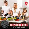 imageNoCry Cut Resistant Gloves Food Grade with Grip Dots for Superb Grip  Breathable ampamp Lightweight Cutting Gloves for Chefs  Ambidextrous  Cut Resistant Kitchen Gloves for Cutting or Woodworking GlovesGrip Dots Black