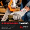 imageNoCry Cut Resistant Work Gloves for Women and Men with Reinforced Fingers Comfortable 100 Food Grade Kitchen Cooking Hand Protection Ambidextrous Safety Gear for Cutting Level 5 ProtectionReinforced Grey