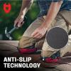 imageNoCry Flooring Knee Pads for Men with ExtraWide Gel ampamp Thick Foam Cushion  FloorSafe AntiSlip Leather Kneepads for Construction Work with Reinforced Adjustable Straps and MilitaryGrade RivetsRed
