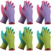 imageNoCry Gardening Gloves for Men with Strong Grip and Touchscreen Tips  Breathable Rubber Coated Garden Gloves with Superior Dexterity  SnugFitting Yard Gloves for Men or Lawn Gloves MenPurple  Green