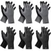 imageNoCry Gardening Gloves for Men with Strong Grip and Touchscreen Tips  Breathable Rubber Coated Garden Gloves with Superior Dexterity  SnugFitting Yard Gloves for Men or Lawn Gloves MenBlack  Grey