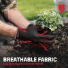 imageNoCry Gardening Gloves for Men with Strong Grip and Touchscreen Tips  Breathable Rubber Coated Garden Gloves with Superior Dexterity  SnugFitting Yard Gloves for Men or Lawn Gloves MenBlack  Grey