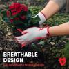 imageNoCry Gardening Gloves for Men with Strong Grip and Touchscreen Tips  Breathable Rubber Coated Garden Gloves with Superior Dexterity  SnugFitting Yard Gloves for Men or Lawn Gloves MenGrey  White
