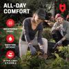 imageNoCry Gardening Gloves for Men with Strong Grip and Touchscreen Tips  Breathable Rubber Coated Garden Gloves with Superior Dexterity  SnugFitting Yard Gloves for Men or Lawn Gloves MenGrey  White