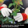 imageNoCry Guantes largos de jardinera de cuero para mujeres y hombres a prueba de espinas para podar cactus rosas y zarzamoras guantes para trabajos de jardinera palmas y dedos reforzados rojo M