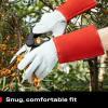 imageNoCry Guantes largos de jardinera de cuero para mujeres y hombres a prueba de espinas para podar cactus rosas y zarzamoras guantes para trabajos de jardinera palmas y dedos reforzados rojo M