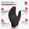 imageNoCry Heavy Duty Work Gloves for Men  Soft PVC Knuckles Reinforced Fingers ampamp Thumb Crotches Padded Palms Double Stitched with Grip and Touchscreen TipsMedium