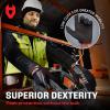imageNoCry Heavy Duty Work Gloves for Men  Soft PVC Knuckles Reinforced Fingers ampamp Thumb Crotches Padded Palms Double Stitched with Grip and Touchscreen TipsLarge