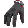 imageNoCry Heavy Duty Work Gloves for Men  Soft PVC Knuckles Reinforced Fingers ampamp Thumb Crotches Padded Palms Double Stitched with Grip and Touchscreen TipsXLarge