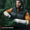imageNoCry Leather Gardening Gloves with Improved Long Adjustable Gauntlet Cuffs Puncture Resistant with Reinforced Palms and Fingertips Perfect for Rose Pruning Size Medium Grey