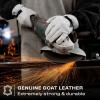 imageNoCry Leather Work Gloves with Reinforced Palms and Fingers and Adjustable Wrists Made with 100 Goat Leather Great Gardening Gloves for Men and Women Tough Enough for Construction Work Too Medium