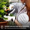 imageNoCry Leather Work Gloves with Reinforced Palms and Fingers and Adjustable Wrists Made with 100 Goat Leather Great Gardening Gloves for Men and Women Tough Enough for Construction Work Too Medium