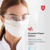 imageNoCry Lightweight Tinted Safety Glasses with UV 400 Protection Anti Fog and Anti Scratch Coating and Grey Wrap Around Lenses ANSI Z871 CertifiedClear