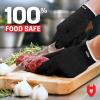 imageNoCry Premium Cut Resistant Gloves Food Grade  Level 5 Protection Ambidextrous Machine Washable Superior Comfort and Dexterity Lightweight  Perfect Cutting Gloves or Mandolin GloveOriginal Black