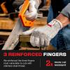 imageNoCry Premium Cut Resistant Gloves Food Grade  Level 5 Protection Ambidextrous Machine Washable Superior Comfort and Dexterity Lightweight  Perfect Cutting Gloves or Mandolin GloveReinforced Grey