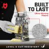imageNoCry Premium Cut Resistant Gloves Food Grade  Level 5 Protection Ambidextrous Machine Washable Superior Comfort and Dexterity Lightweight  Perfect Cutting Gloves or Mandolin GloveOriginal Grey