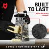 imageNoCry Premium Cut Resistant Gloves Food Grade  Level 5 Protection Ambidextrous Machine Washable Superior Comfort and Dexterity Lightweight  Perfect Cutting Gloves or Mandolin GloveOriginal Black