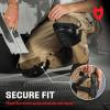 imageNoCry Professional Construction Knee Pads for Men and Women with NonSlip Heavy Duty Cap and Ankle Support  Thick Foam and Gel Cushioning  Reinforced Adjustable Straps and Military Grade RivetsOriginal