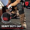 imageNoCry Professional Work Knee Pads for Men Construction with Ankle Support and Heavy Duty AntiSlip Cap  Foam Cushion and Extra Thick Gel Padding  Reinforced Thigh ampamp Shin StrapsOne Size