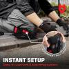 imageNoCry Professional Work Knee Pads for Men and Women with Nonslip Heavy Duty Cap and Ankle Support  Soft Foam Cushion and Gel Knee Pads for Men Construction  Easy to Fasten Kneepads with Hang LoopLarge  XLarge