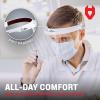 imageNoCry Protective Face Shield Mask with Adjustable Headband and 2 Reusable Plastic Visors  FlipUp Design with Durable Metal Hinges  AntiSlip Forehead Padding  Fits Over GlassesFaceGuard