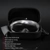 imageNoCry Protective Goggle Case Fits Most Goggles Semi Hard Water Resistant and Shockproof Outer Shell Reinforced Zipper Belt Clip Designed to Fit All Safety Goggles Black